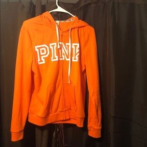 PINK ZIP UP HOODIE